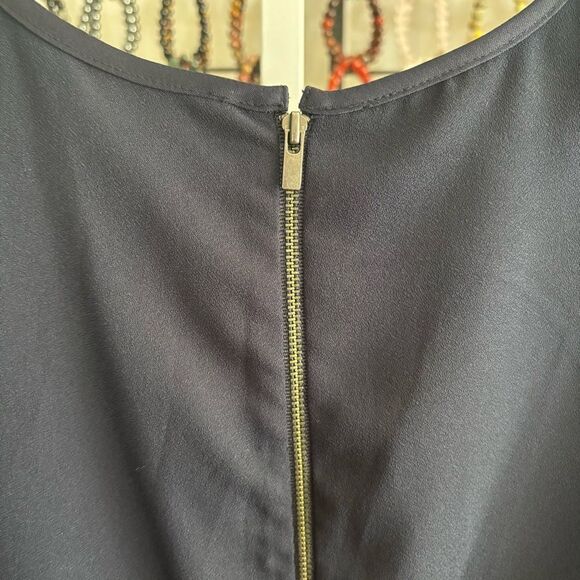 BANANA REPUBLIC size 6 Elegant Navy Sleeveless shift Dress small - Picture 6 of 6